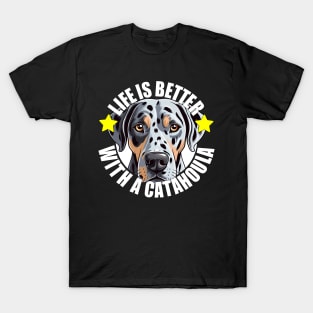 Catahoula Leopard Dog Life is Better With A Dog Happy Puppy T-Shirt